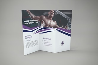 design a custom trifold or bifold creative brochure for you