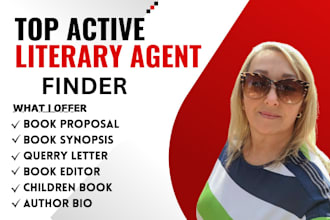 find literary agent for fiction book, movie script, children book, screenplay