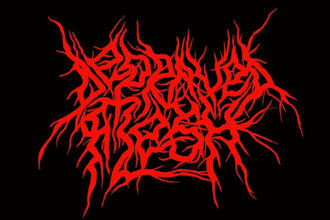 make old school thrash metal logo design
