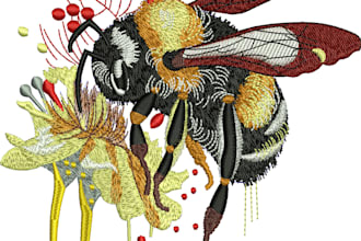 do embroidery digitizing logo in dst pes ofm in 1 hour