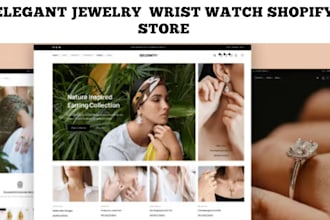 design an elegant jewelry store wrist watch shopify dropshipping website
