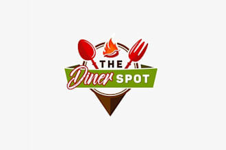 make restaurant bbq diner spot logo
