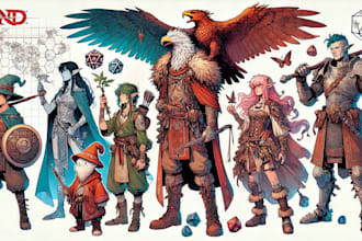 draw your dnd character, party, or oc