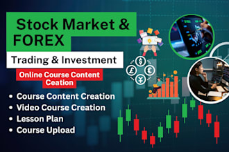 create forex trading, stock market option trading analysis, tella course content
