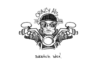 make popular motorcycle brand and mascot logo