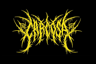 create intense death metal or deathcore logo for your band