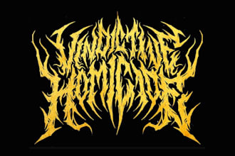 draw an extreme ,brutal or death metal logo