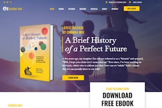 author website, book author website, ebook website, ebook landing page