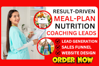 generate fitness coaching leads nutrition plan workout program meal plan website