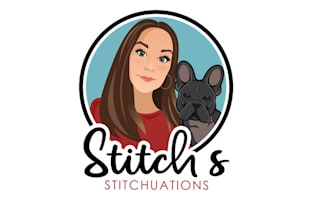 design modern human pet cartoon portraits logo