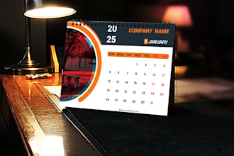 design desk calender, wall calender, monthly and yearly calender