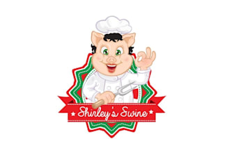 design wonderful pulled pork specialty logo