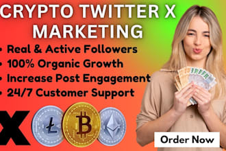 do crypto twitter x marketing and promotion for increase organic followers