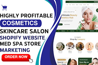 setup skincare website beauty cosmetics med spa store salon shopify marketing