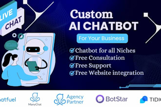 build a custom manychat chatbot for facebook messenger, instagram dm, whatsapp