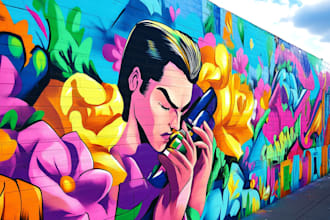design graffiti designs, murals and wall arts