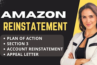 amazon reinstatement appeal letter account suspension reactivation section 3