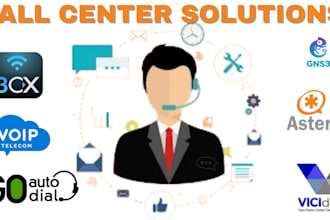 configure setup your call center on voip, vicidial, gns3, 3cx, asterisk, freepbx