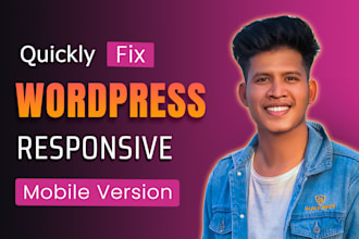 fix wordpress header, footer mobile responsive or fix elementor design issues