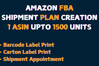create amazon fba shipment or shipping plan for your inventory