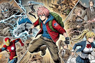 create comic art or manga based on your script