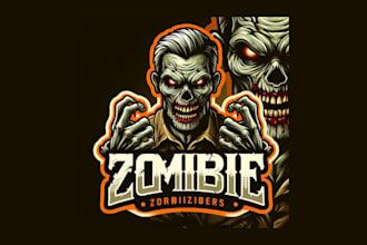 do unique vintage angry zombie logo with creative concepts