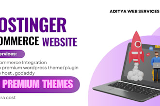 create your ecommerce website in hostinger godaddy