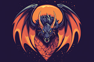 create unique fantasy cyberpunk horror logo for games books