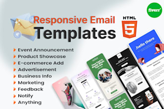 design and code html email template, newsletter, campaign