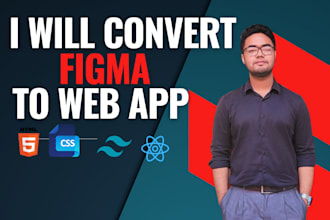 convert your PSD,figma to webpage using  html,css, tailwind