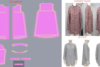create digital clothing sewing pattern and grading