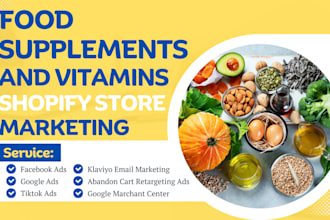 do food supplements and vitamins store marketing facebook ads tiktok shop