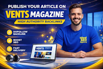 publish your article on vents magazine high authority backlinks site