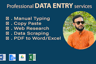 do data entry typing work job, copy paste and web research