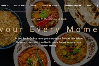build your restaurant business website with booking system
