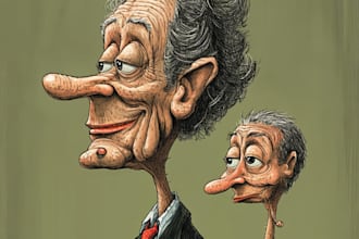 do political cartoon caricature for you