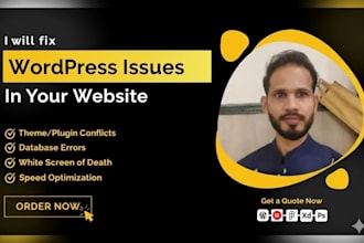 do completely quick fix wordpress issues, help errors, troubleshooting, support