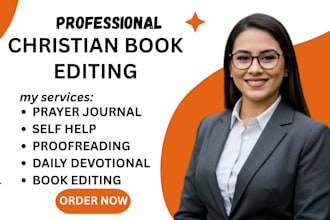proofread, edit and format your christian book daily devotionals prayer journal