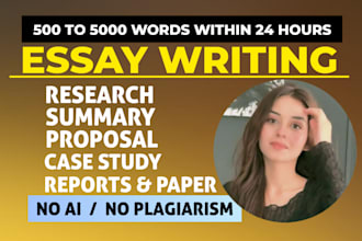do essay writing, research and summary writing, reports and case studies