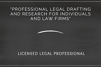 do professional legal drafting and research