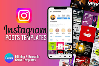 design instagram post and instagram carousel post