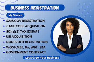 sam gov, nonprofit registration, 501c3 mbe cage code uei ein mbe, 8a, wosb