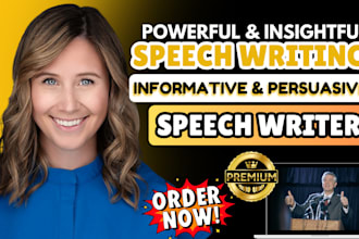 write an eloquent informative and persuasive speech in 24hrs