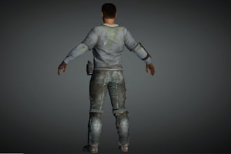 retexture 3d aaa game character,mudbox 3d sculpture,vr character,biped rigging