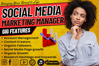 be social media marketing manager, instagram manager content creator, tiktok ads