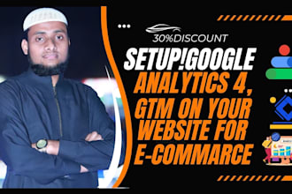 setup google analytics 4 GTM on your website fo ecommarce