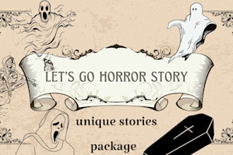 write  short horror and ghost stories for you