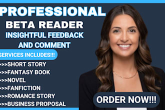 beta read and critique your manuscripts, thriller, romance novel, sci fiction