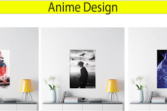 do anime HD poster mockup for your brand