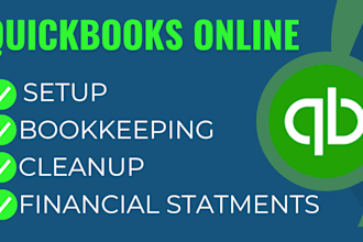 do monthly bookkeeping, accounting and bank reconciliation in quickbooks online